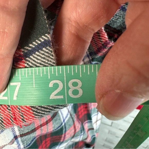 Lauren Ralph Lauren pajamas red top plaid flannel red green bottoms holiday - Picture 10 of 11